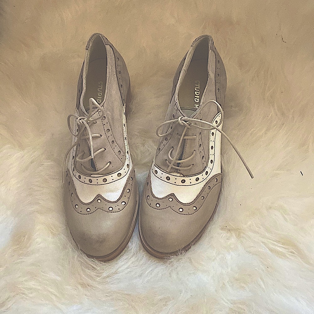 Handmade leather wedges made in Italy